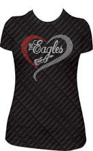 Load image into Gallery viewer, Eagles Heart Rhinestone Sirt Guitar