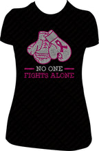 Load image into Gallery viewer, No One Fights Alone Boxing Gloves Awareness Shirts