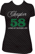 Load image into Gallery viewer, Chapter 58 Living My Blessed Life Rhinestone Birthday shirt

