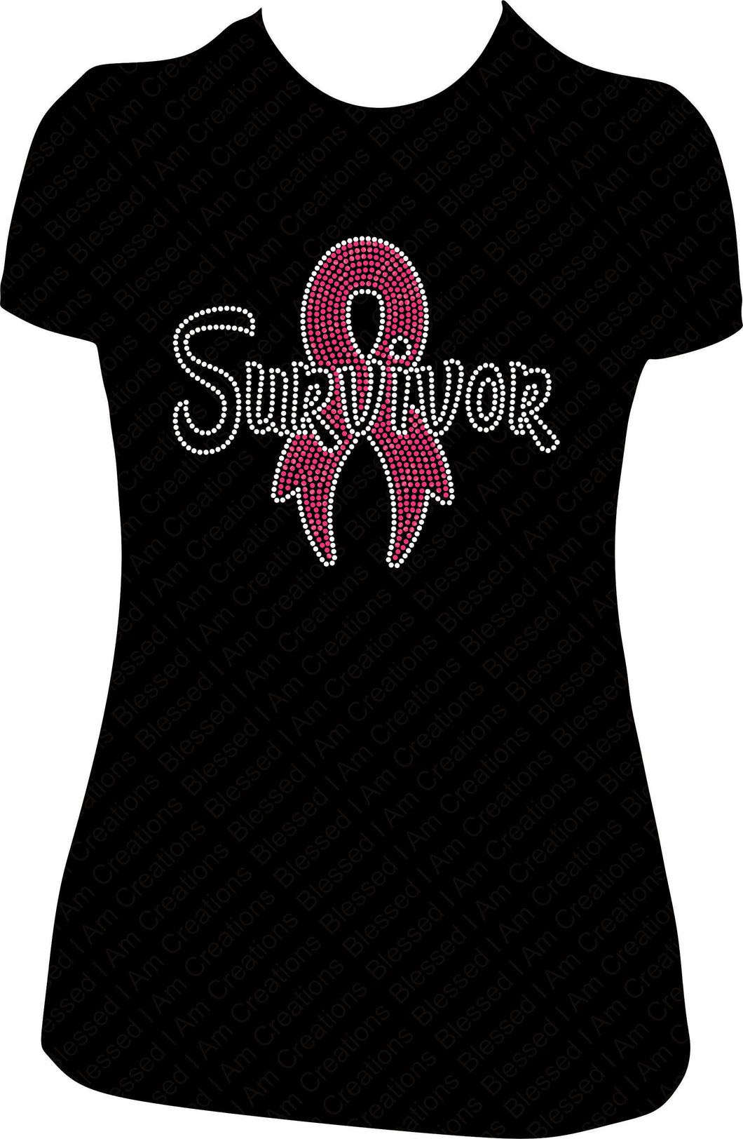 Suvivor Rhinestone Shirt, Cancer Awareness Shirt