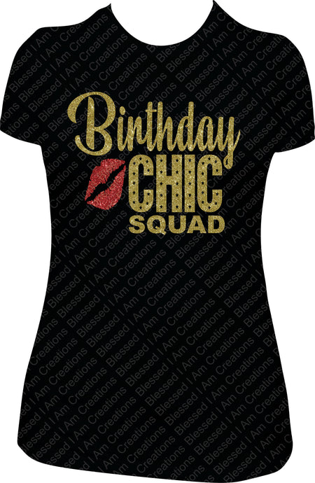 Birthday Chic Squad Shirt, Bling Squad Shirt, Bling Squad Shirt, Crew Birthday shirt, 