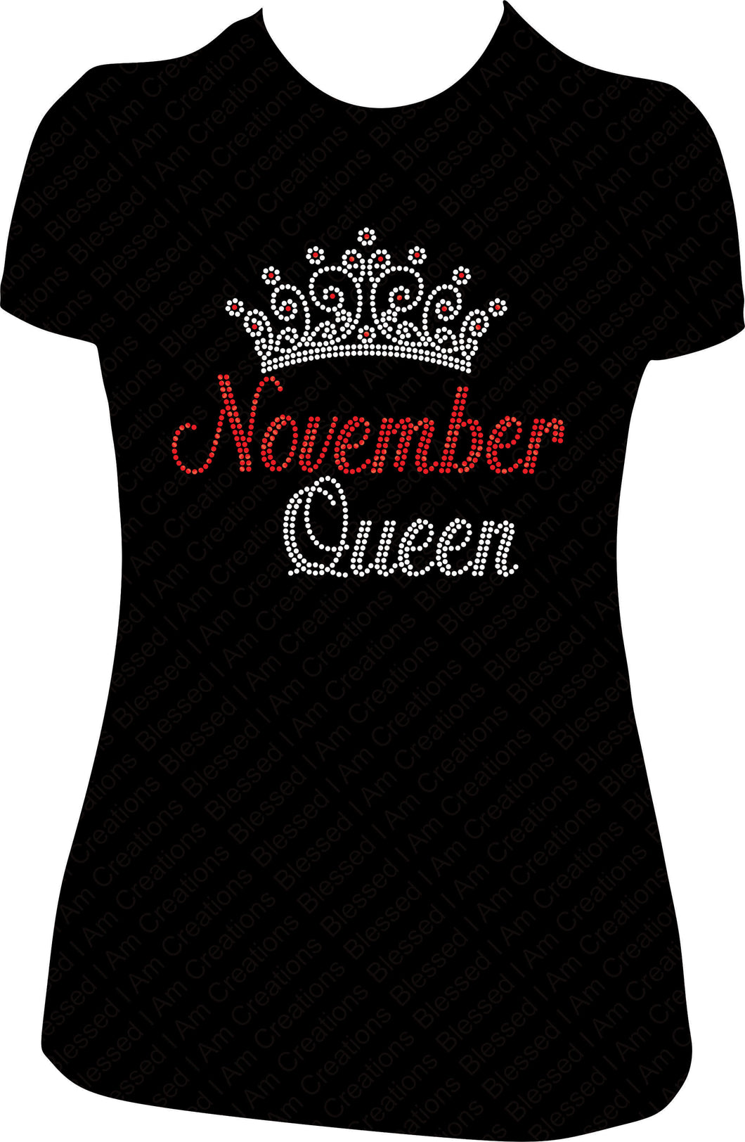 November Queen rhinestone shirt, November birthday shirt, November bling shirt, rhinestone birthday shirt, bling birthday shirt, 