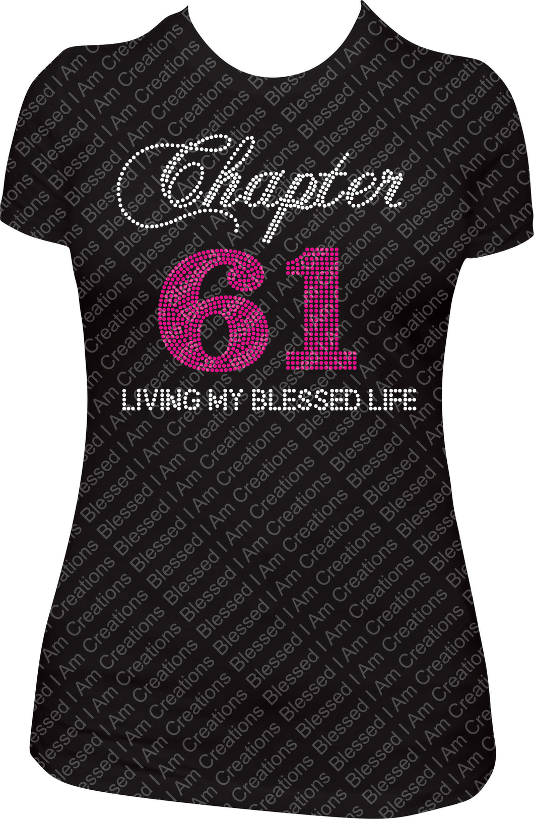 Chapter 61 birthday shirt, chapter bling shirt, living my blessed life birthday shirt, rhinestone shirt, birthday shirt, birthday girl shirt