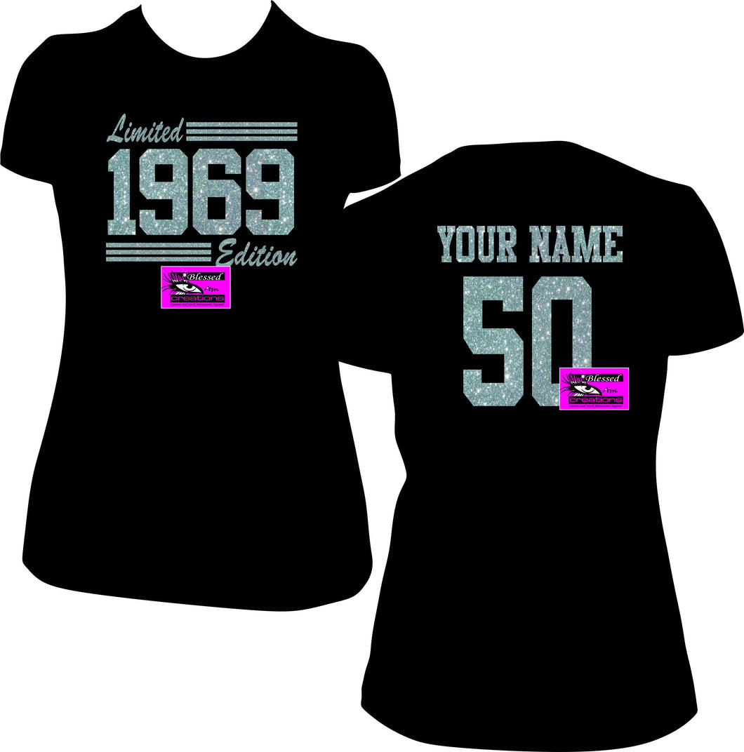 Limited Edition Glitter Birthday Birthday Shirt