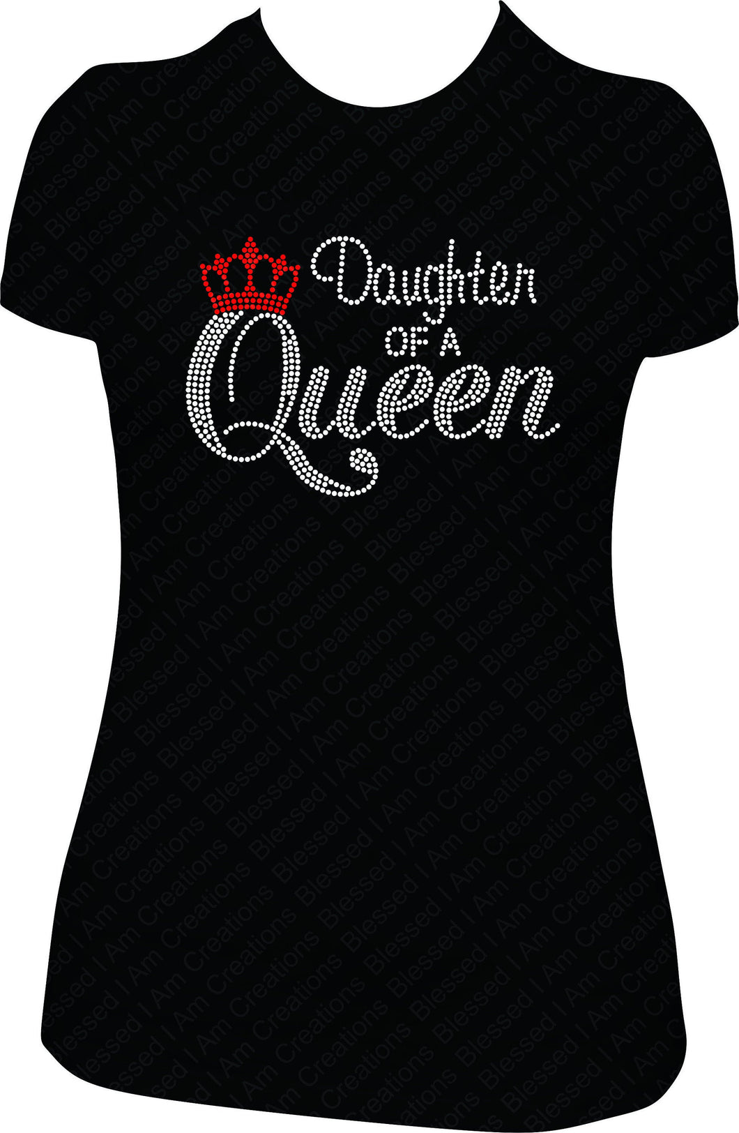 Daughter rhinestone shirt, Queen birthday shirt, bling shirt, rhinestone shirt