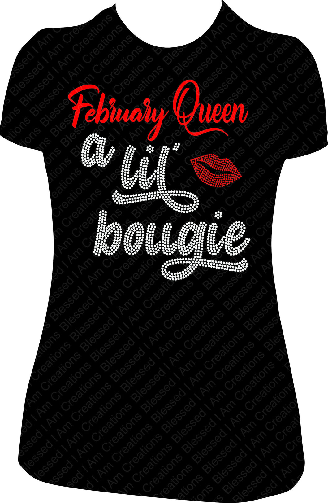 February Queen a lil bougie Birthday Shirt  February Bling Collection