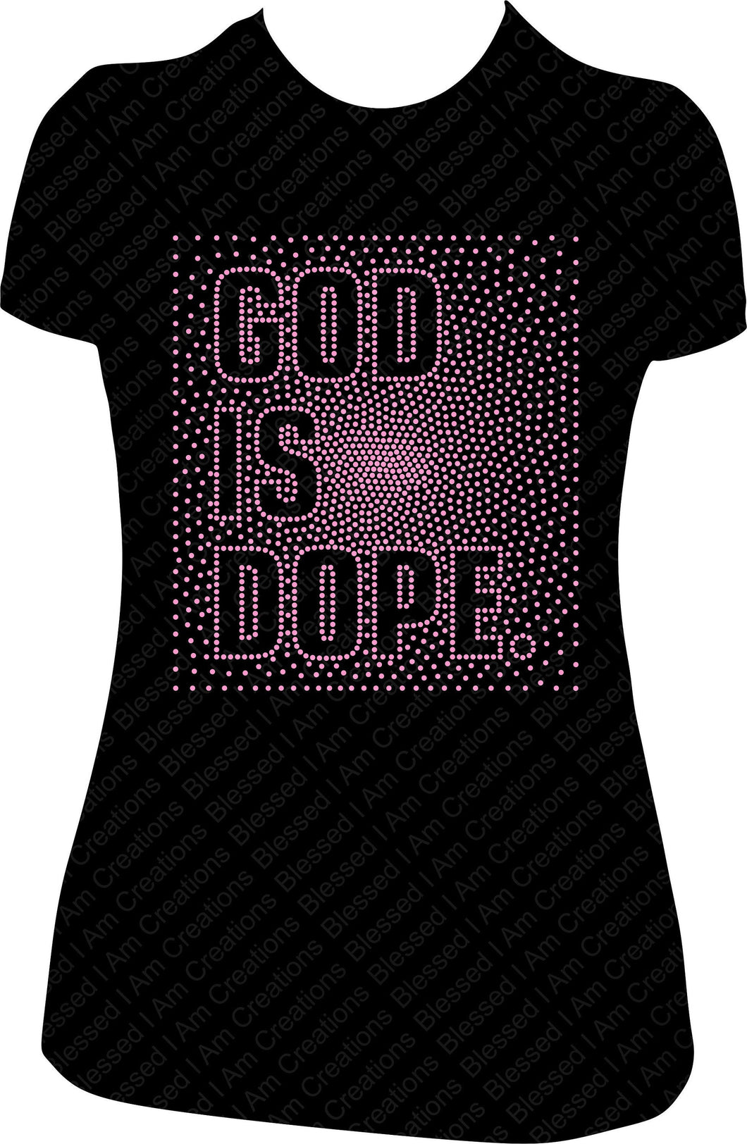 God is Dope Faith Christian Rhinestone T-Shirt
