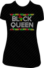 Load image into Gallery viewer, Black Queen Rhinestone Shirt, Queen Rhinestone Shirt, Bling Queen Shirt, Juneteenth Queen Shirt 
